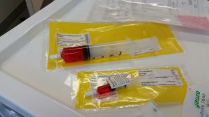 The 'comedy' red syringe.