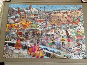 Completed 'I love Winter' jigsaw puzzle 